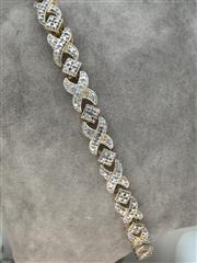 Silver-Diamond Bracelet 25 Diamonds .25 Carat T.W. 925 Silver 13.53g